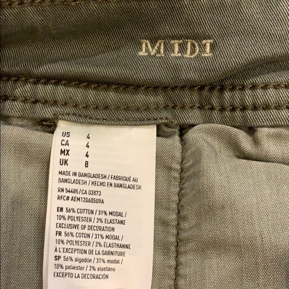 AEO Super Stretch X Midi Olive Shorts - Picture 5 of 5